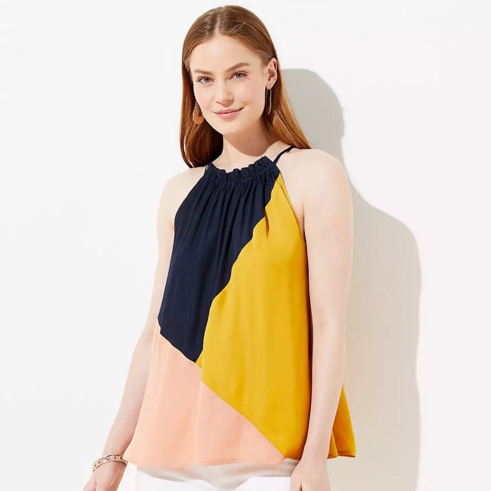 LOFT Colorblock Halter Top